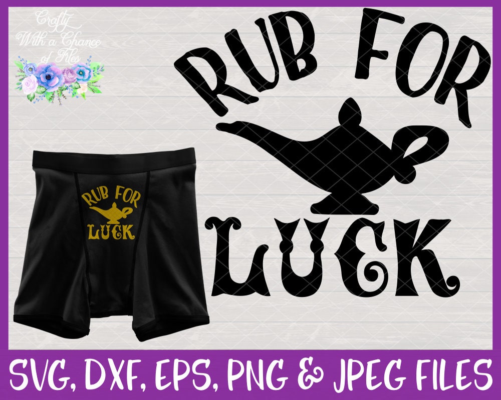 Download Rub For Luck SVG Funny Men's Underwear Design | Etsy