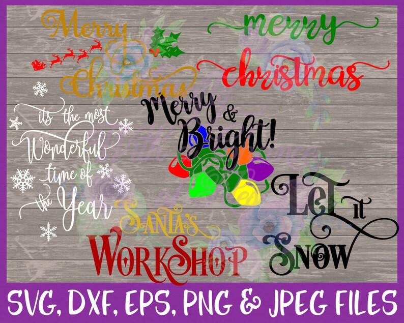 Download Free Christmas Quotes Svg Bundle Christmas Sign Designs Etsy SVG DXF Cut File
