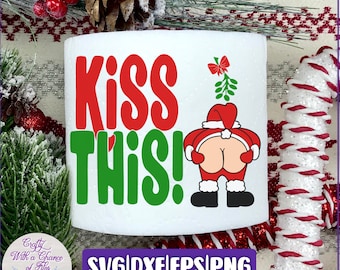 Funny Christmas Toilet Paper SVG | Santa Butt Gag Gift (Digital Download)