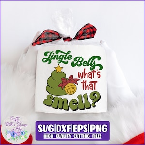 Carta igienica natalizia SVG / Jingle Bells Cos'è quell'odore SVG / Carta igienica PNG / Divertente design di sublimazione della carta igienica natalizia