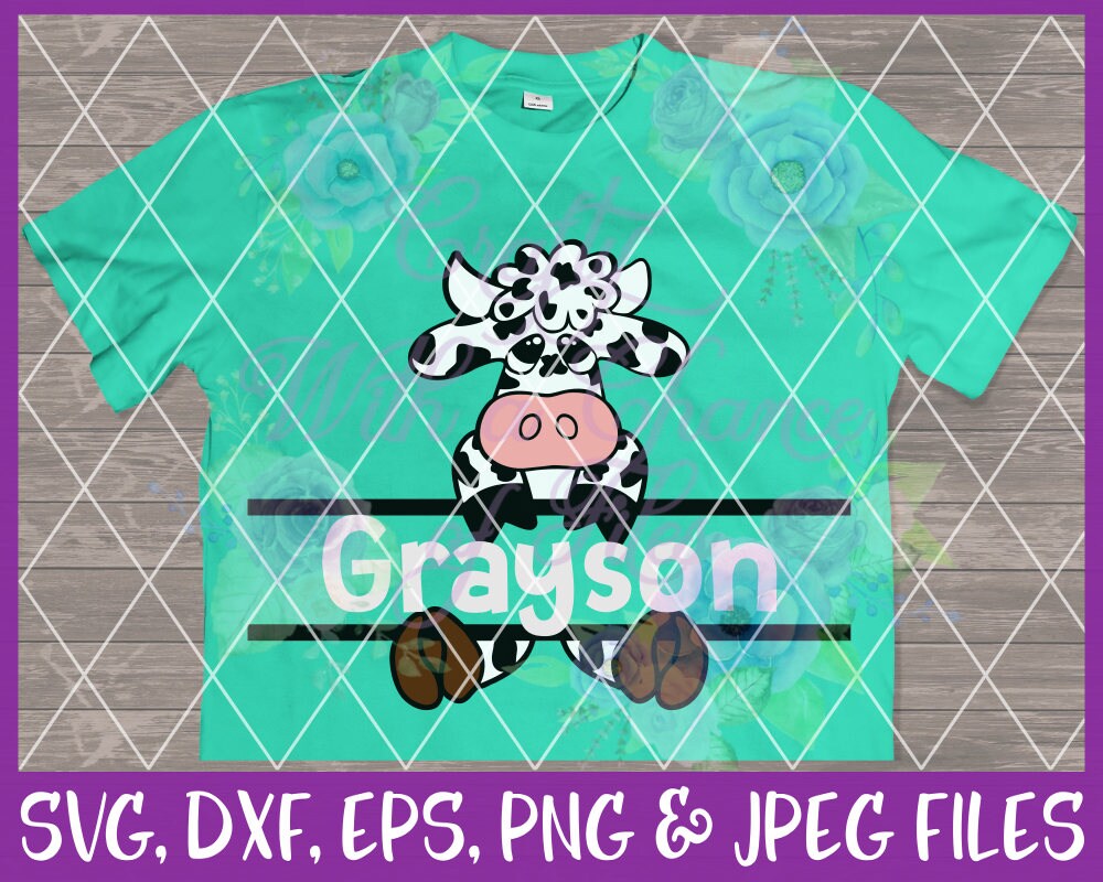 Download Animal Monogram SVG Split Cow SVG Split Easter SVG Cow Svg ...