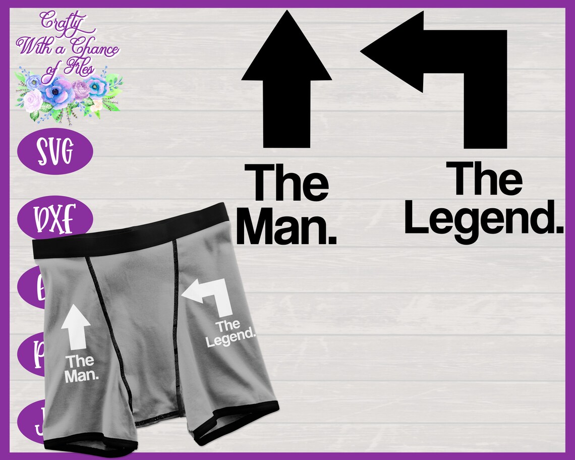 Funny Men's Boxers SVG Men's Underwear SVG the Man Etsy