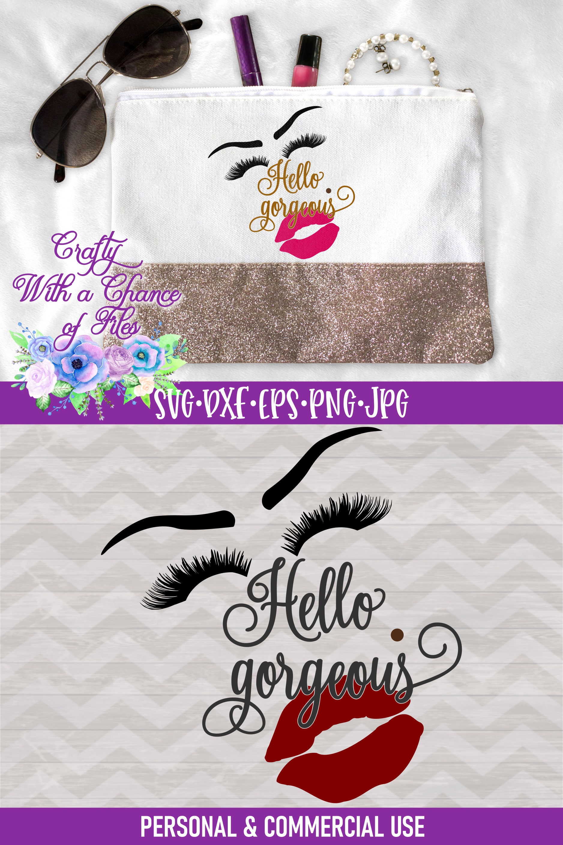 Hello SVG Makeup Brush Holder SVG Make Up SVG Etsy