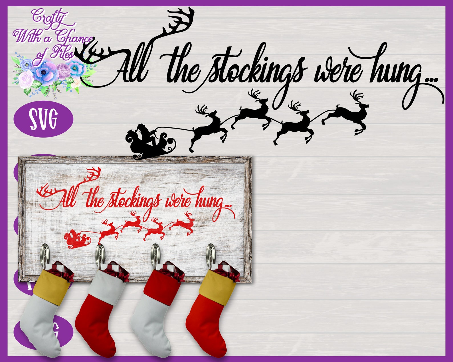 All the Stockings Were Hung SVG Stocking Holder SVG - Etsy Canada