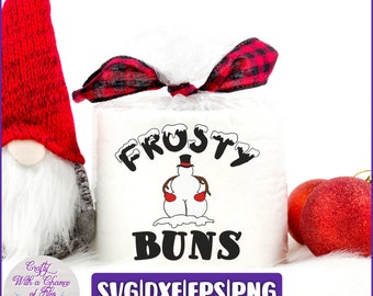 Frosty Buns Christmas Toilet Paper SVG | Funny Gag Gift Design