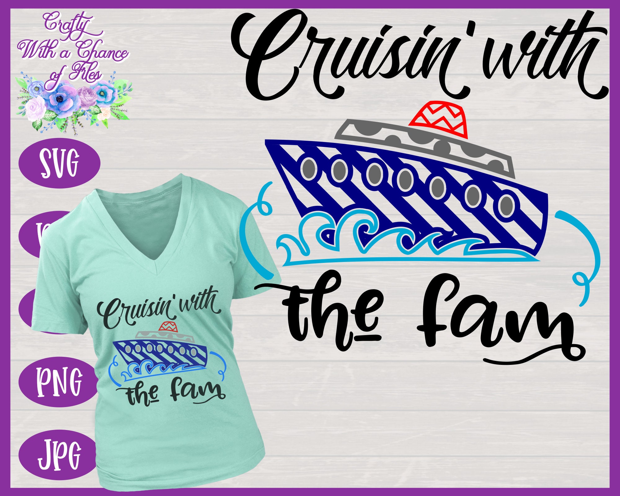 Download Family Cruise Svg Cruisin With The Fam Svg Vacation Etsy