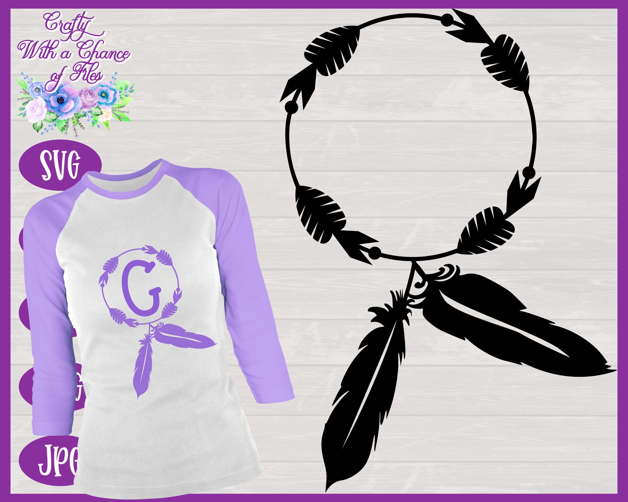 Download Dream Catcher Svg Dreamcatcher Wreath Svg Wreath Monogram Etsy