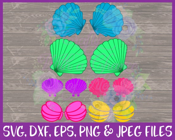 Mermaid Shell Bra SVG Halloween Costume Design | Etsy