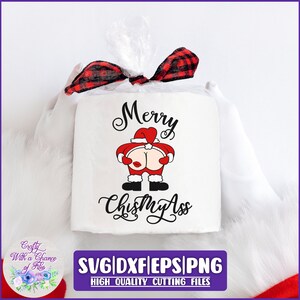 Weihnachten Toilettenpapier SVG | Frohe ChisMyAss SVG | Toilettenpapier PNG | Lustiges Weihnachtsmann Sublimationsdesign