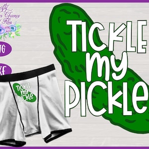 Boxer da uomo SVG, Tickle My Pickle SVG, San Valentino SVG Gag Gift for Him, Funny Men's Underwear Design