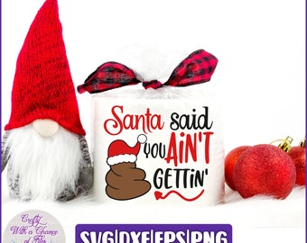Funny Christmas Toilet Paper SVG: Santa Gag Gift Design (Digital Download)
