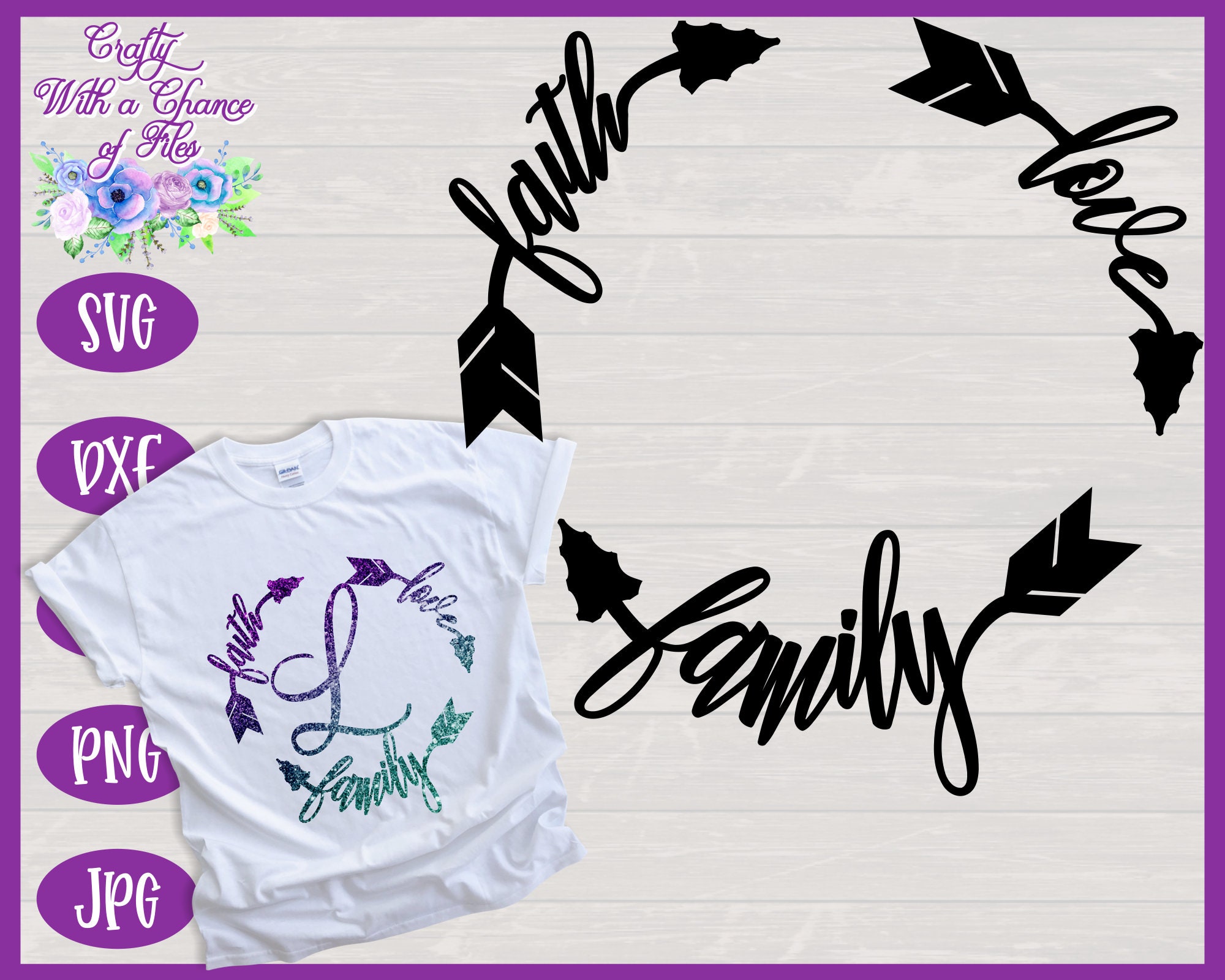 Download Family Svg Family Monogram Svg Faith Love Family Svg Etsy