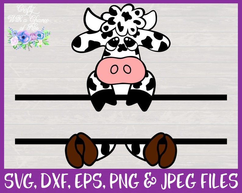 Download Easter SVG Split Cow Monogram SVG Cute Easter Farm Animal ...