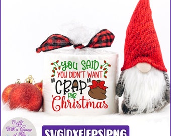 Funny Christmas Toilet Paper SVG | Gag Gift Design (Digital Download)