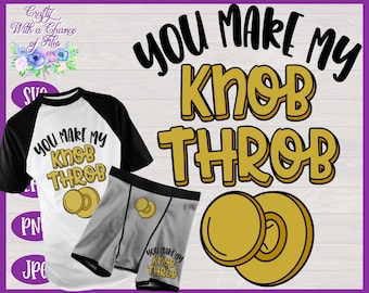 Funny Boxers SVG,  Naughty Valentine SVG, Mens Underwear PNG. You Make My Knob Throb Valentine's Day Gift for Him Sublimation Design
