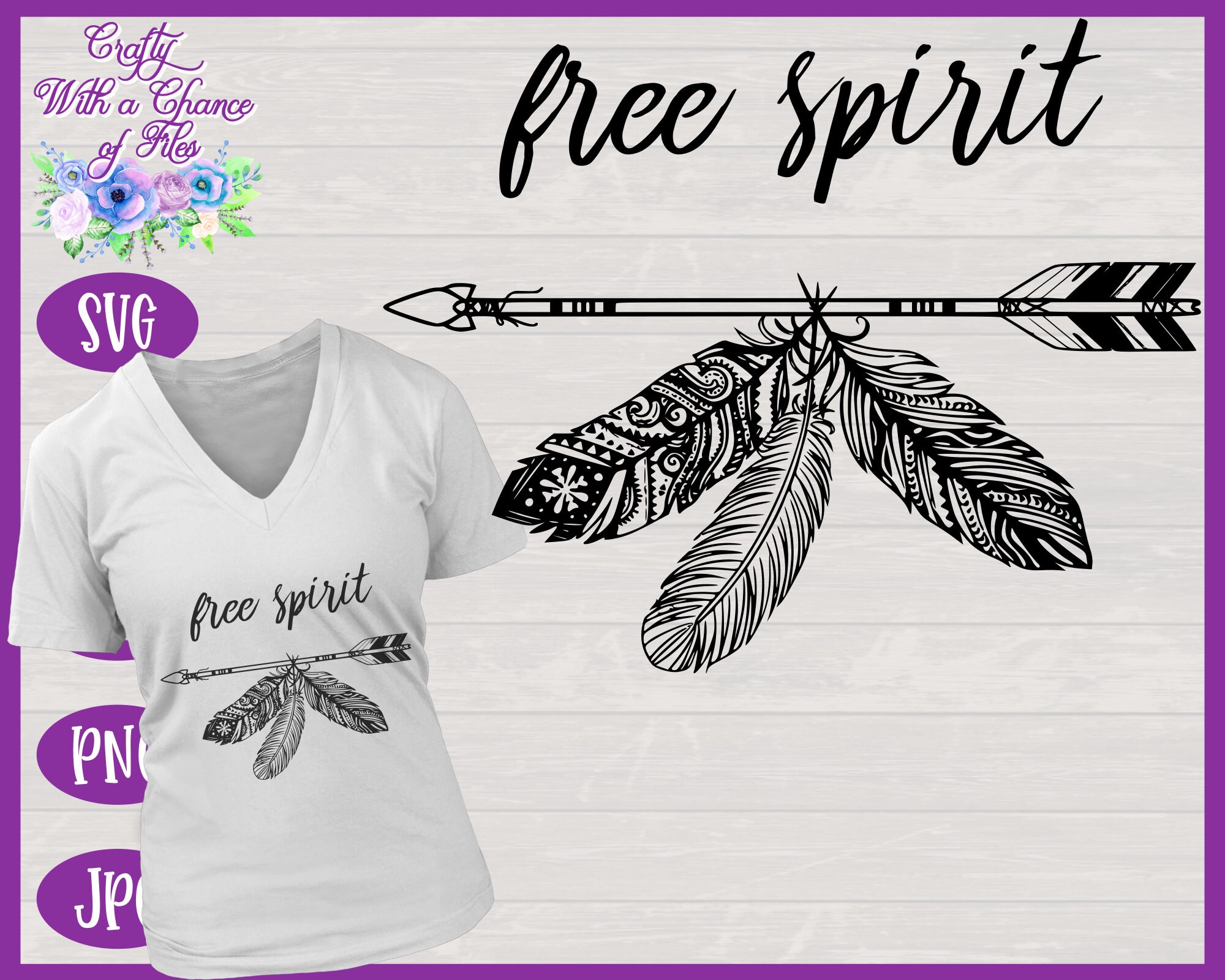 Download Free Spirit Svg Nursery Sign Svg Tribal Arrow Feather Svg Etsy