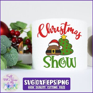 Carta igienica di Natale SVG / Spettacolo di merda di Natale SVG / Carta igienica PNG / Divertente design di sublimazione della cacca di Natale