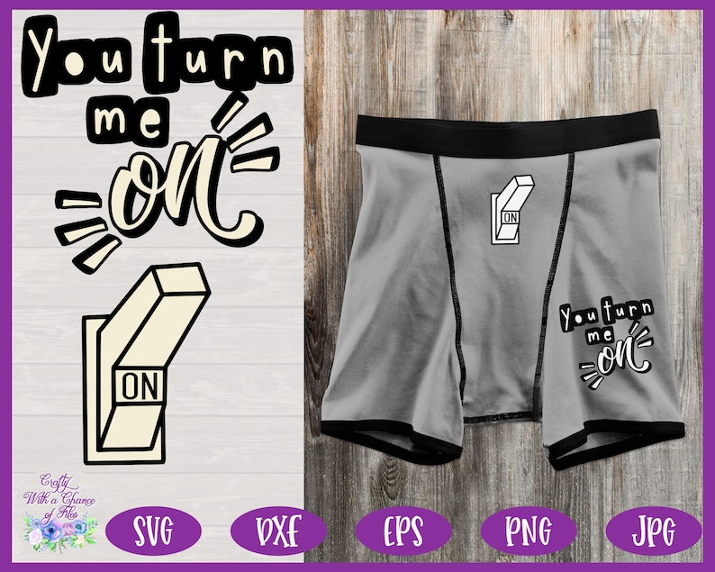 Mens Underwear SVG Funny Mens Boxers SVG You Turn Me on Etsy