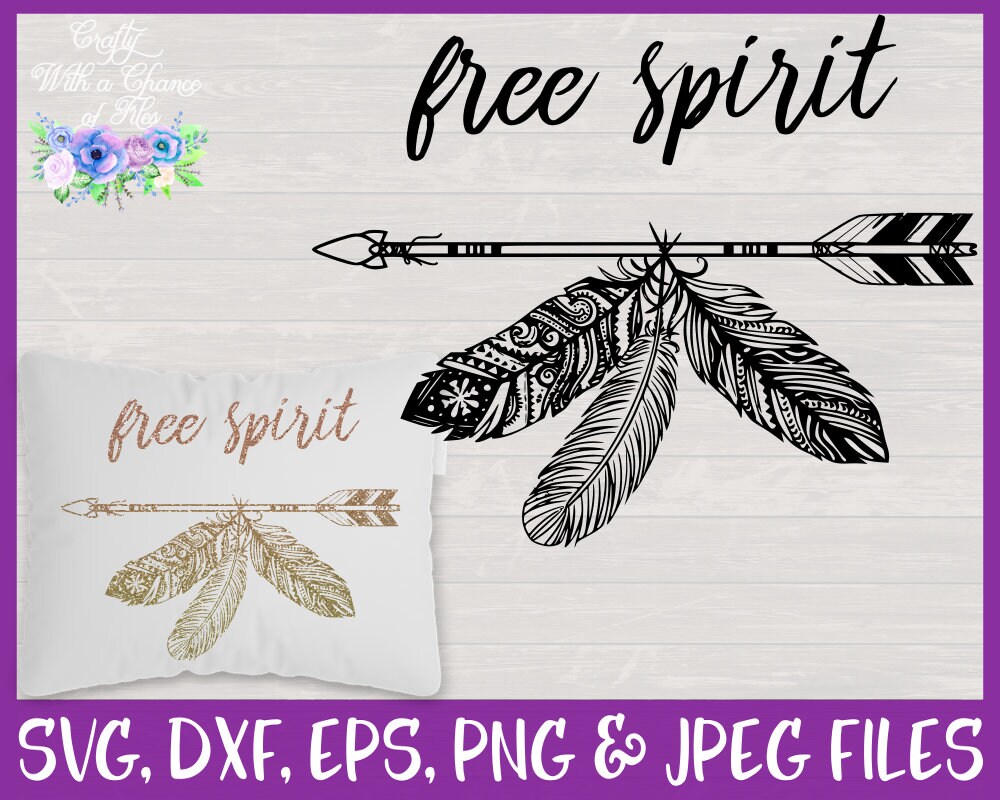 Download Free Free Spirit Svg Arrow Feather Svg Bohemian Nursery Sign Etsy SVG Cut Files