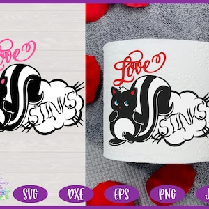 Valentijns toiletpapier SVG | Love Stinks SVG | Grappige Valentine PNG |  Grappig Valentijnsdag Cadeau Sublimatie Ontwerp