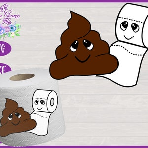Poep &wc-papier SVG, Emoji SVG, Beste vrienden SVG, Besties Valentines Toiletpapier Ontwerp