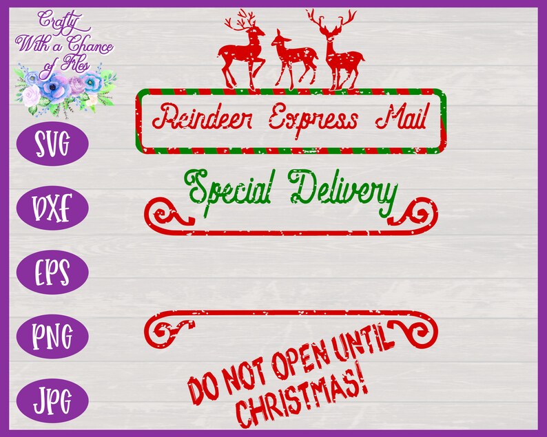 Download Santa Sack SVG Christmas SVG Reindeer Express Mail SVG | Etsy