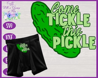 Funny Men's Underwear SVG, Tickle Pickle Gag Gift (Digital Download)