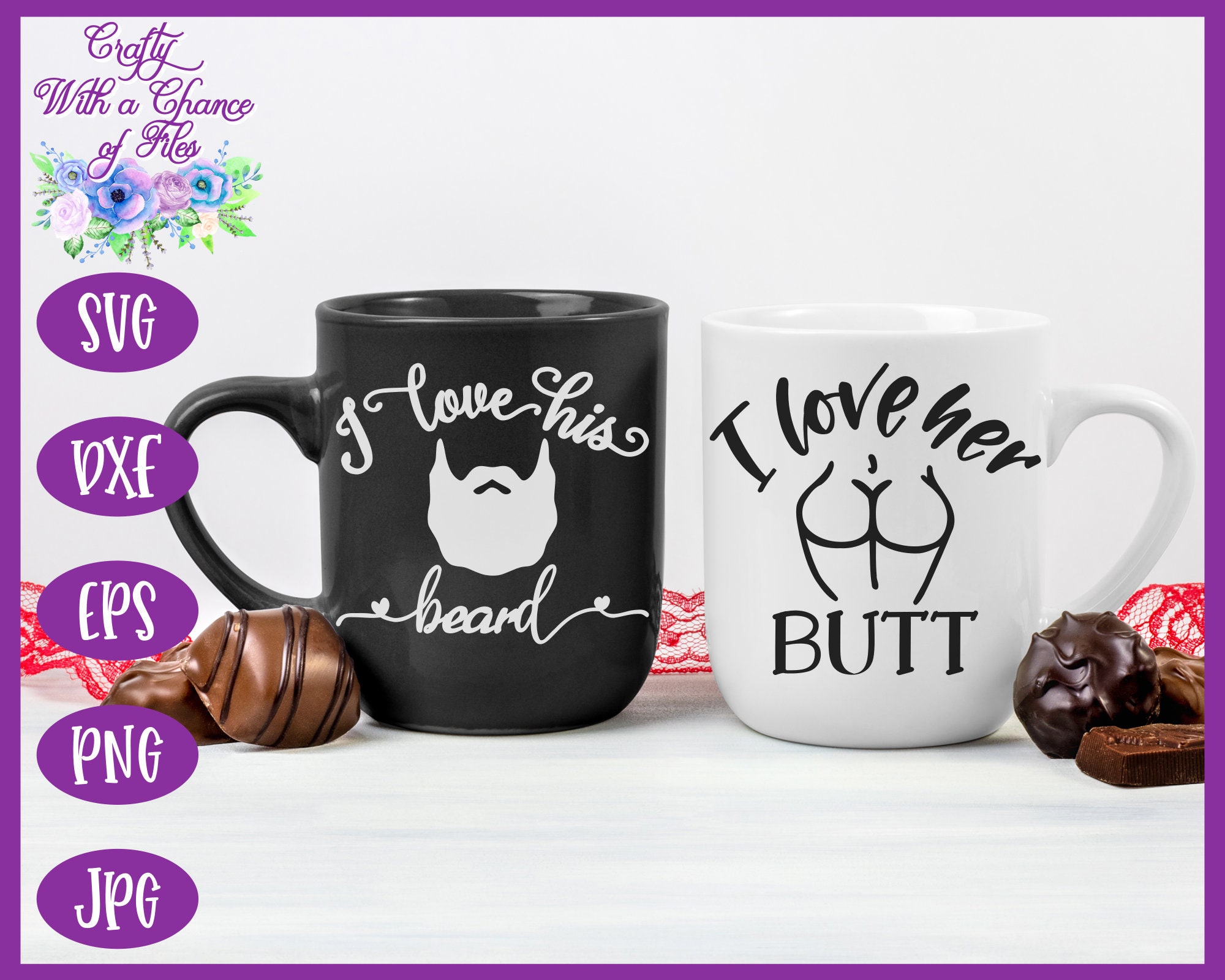 Personalized Valentine Funny Gift Beard And Butt Matching Mug - Bestiewisdom