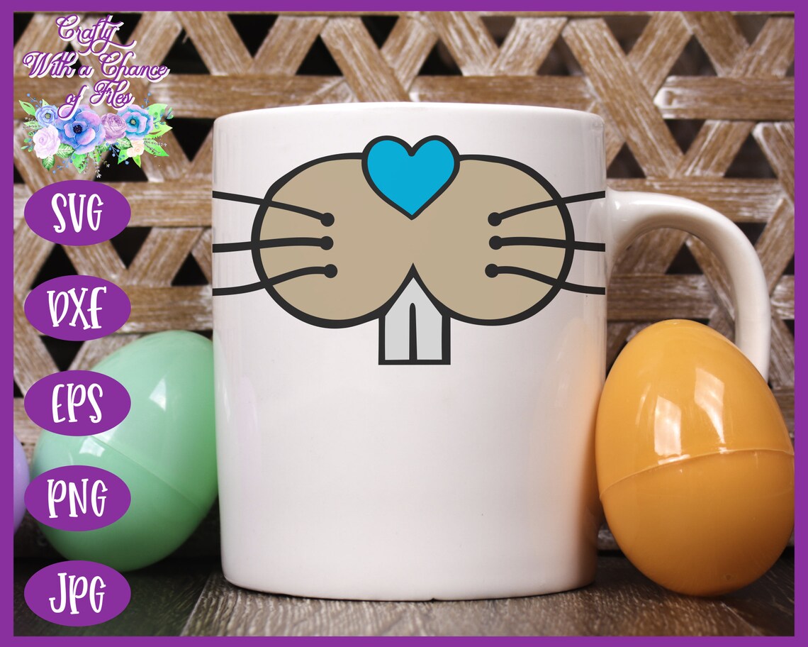Download Easter SVG Bunny Nose SVG Easter Rabbit Mask SVG Easter | Etsy