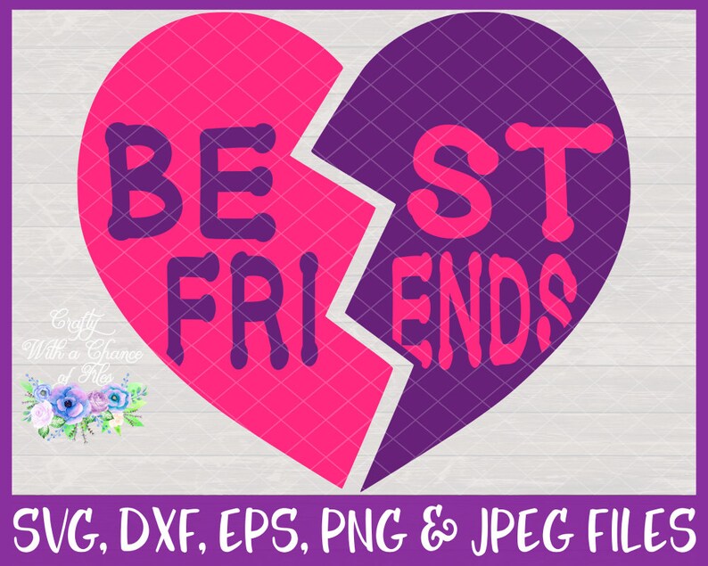 Download Best Friends Heart SVG Valentine's Day Mommy & Me | Etsy