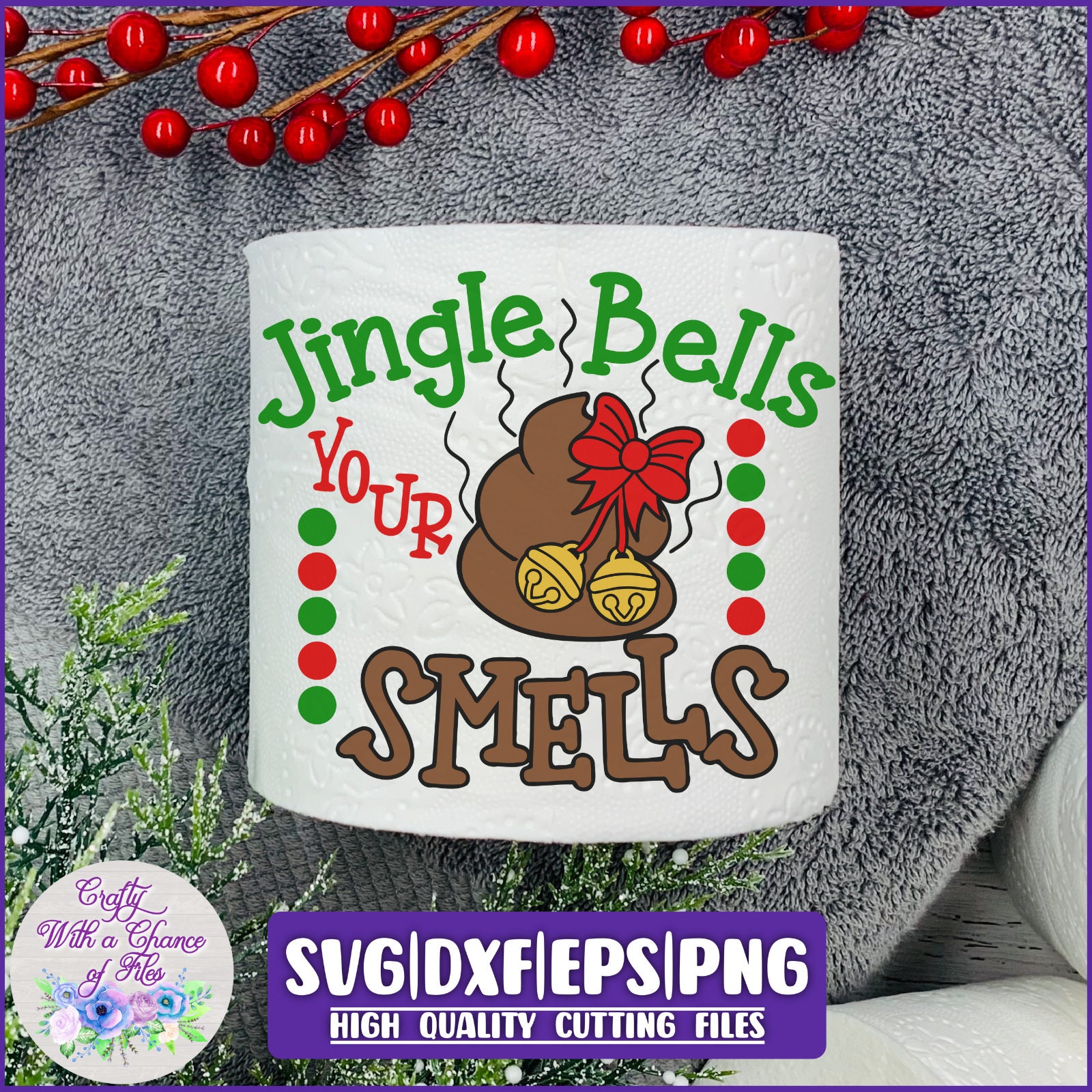 Funny Christmas Pooping Dog Stocking Stuffers Poster for Sale by