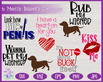 Funny Men's Boxers SVG | Valentine's Day Gag Gift Designs (Digital Download)
