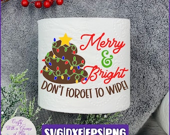 Funny Christmas Toilet Paper SVG | Gag Gift Design (Digital Download)