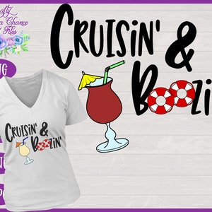 Croisière SVG, Cruisin ' &Boozin ' SVG, Booze Cruise SVG, Conception de chemise de croisière de vacances en famille