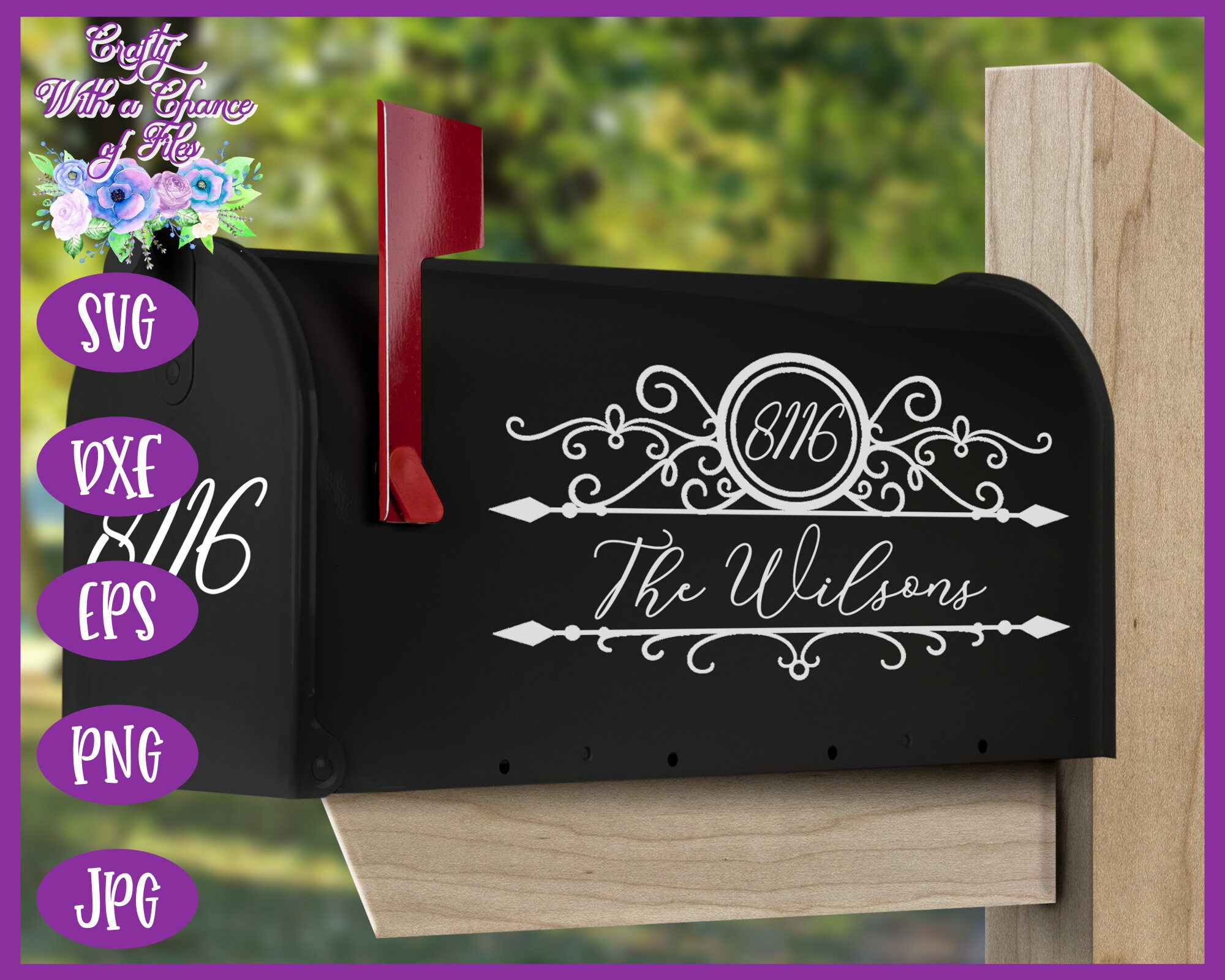 Mailbox Decal SVG Mailbox Monogram SVG Address Sign SVG - Etsy