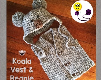 Koala Vest Set (Size 1 & 2)