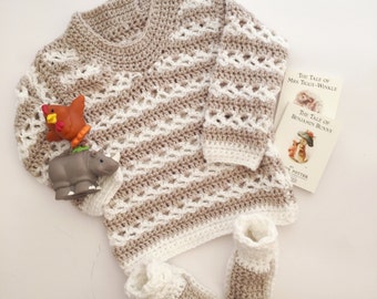 Jumper with matching bootees