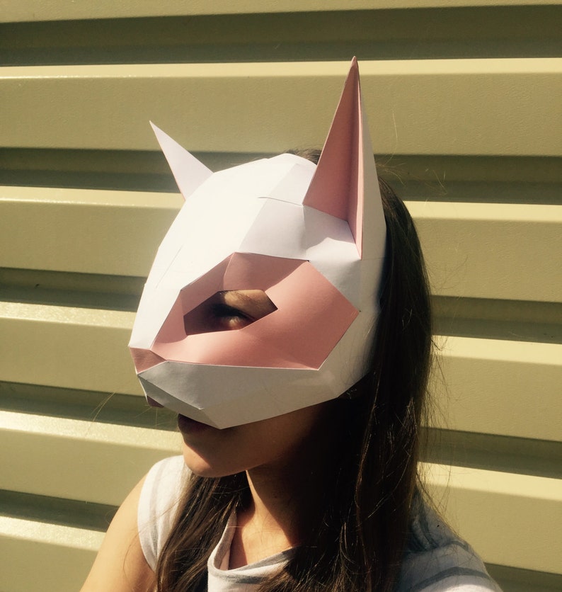 DIY Cat mask/Paper cat mask/DIY mask/Fancy dress/Halloween Etsy DIY Cat mask/Paper cat mask/DIY mask/Fancy dress/Halloween Etsy