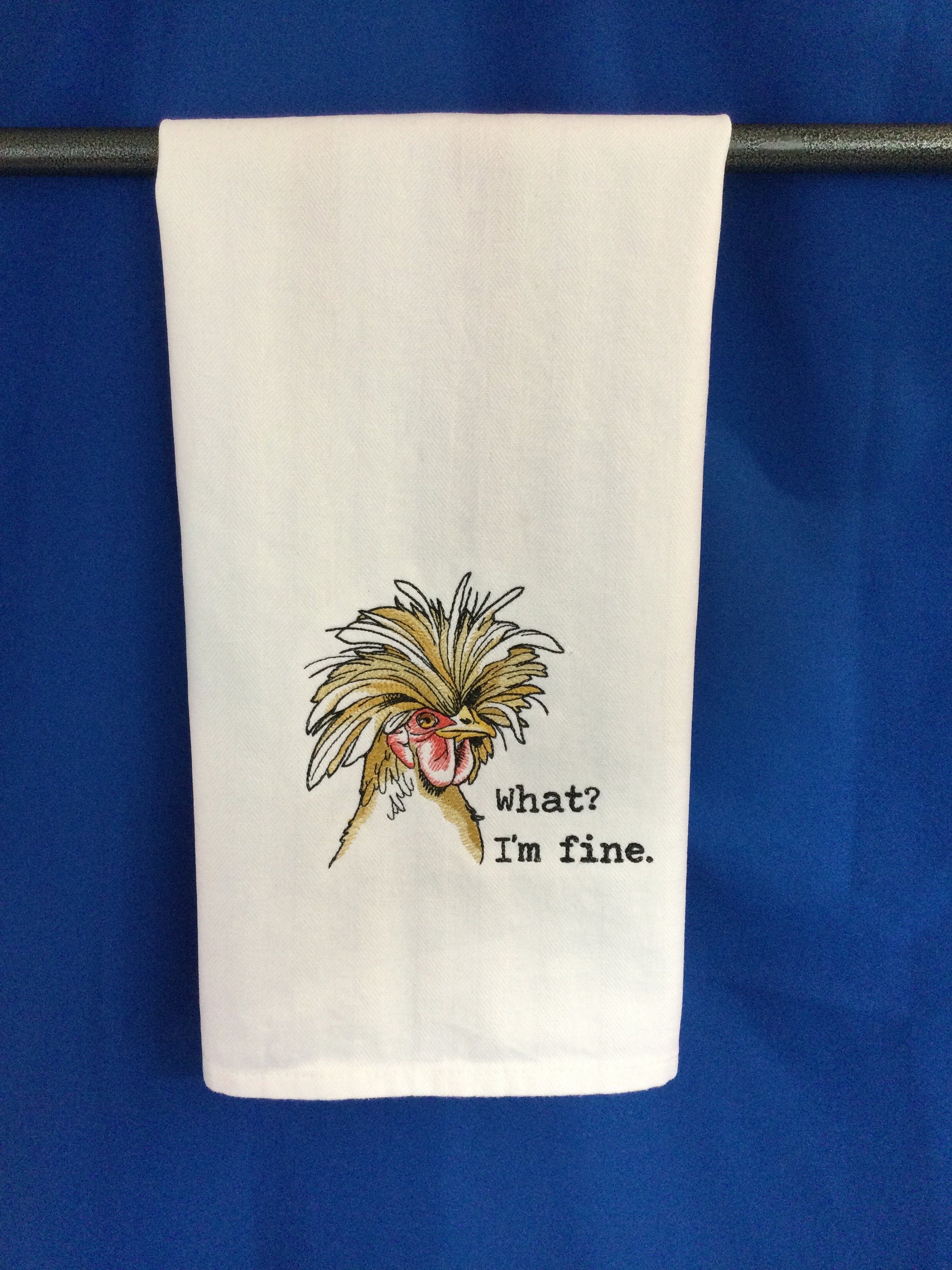 State Dish Towel, Embroidered Tea Towel