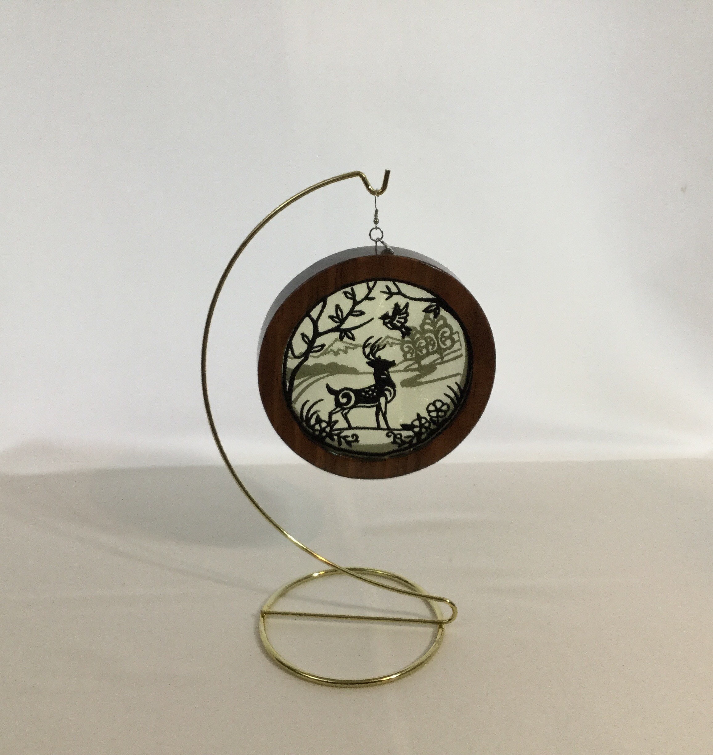 Ornament Display Hanger Stand, 10 Inches Tall with 4 Inch Round