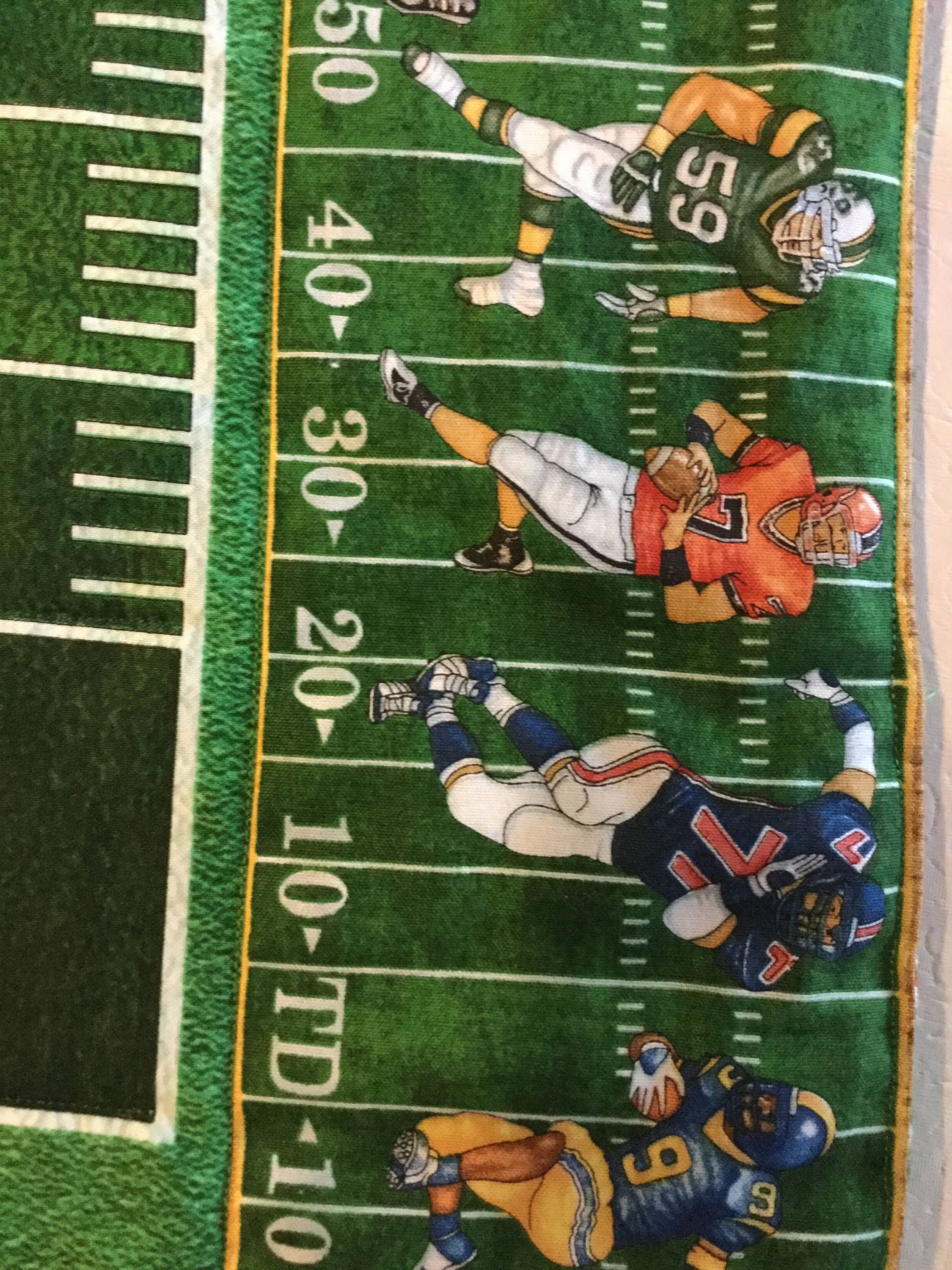 Table Runner Touchdown! Football Field Table Runner with Football