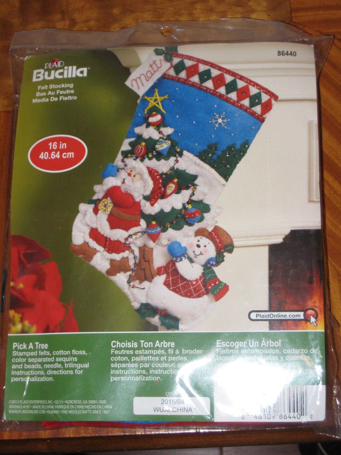 Plaid Bucilla Felt Christmas Stocking Kit, Stocking Kit with Santa and  Frosty; Stocking; Christmas Stocking Kit, Bucilla Stocking, Stocking