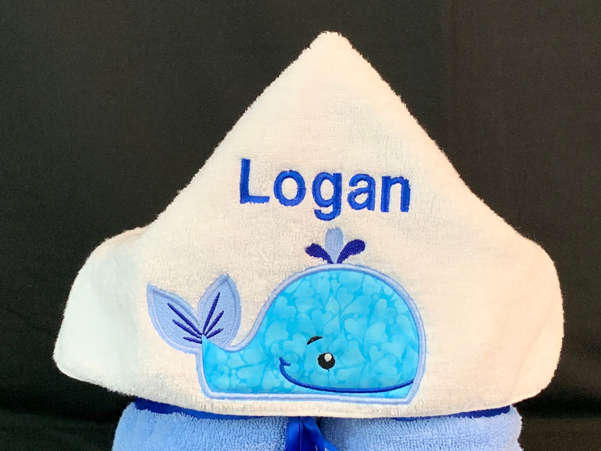 whale hooded towel