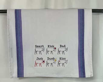 Smart Ass Donkey Kitchen Towel | Embroidered Home Decor | Unique Housewarming Gift