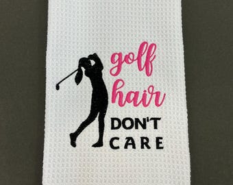 Golf Hair Don't Care Towel - Stylish Golf Accessories for Her, Ideal Gift for Women Golfers