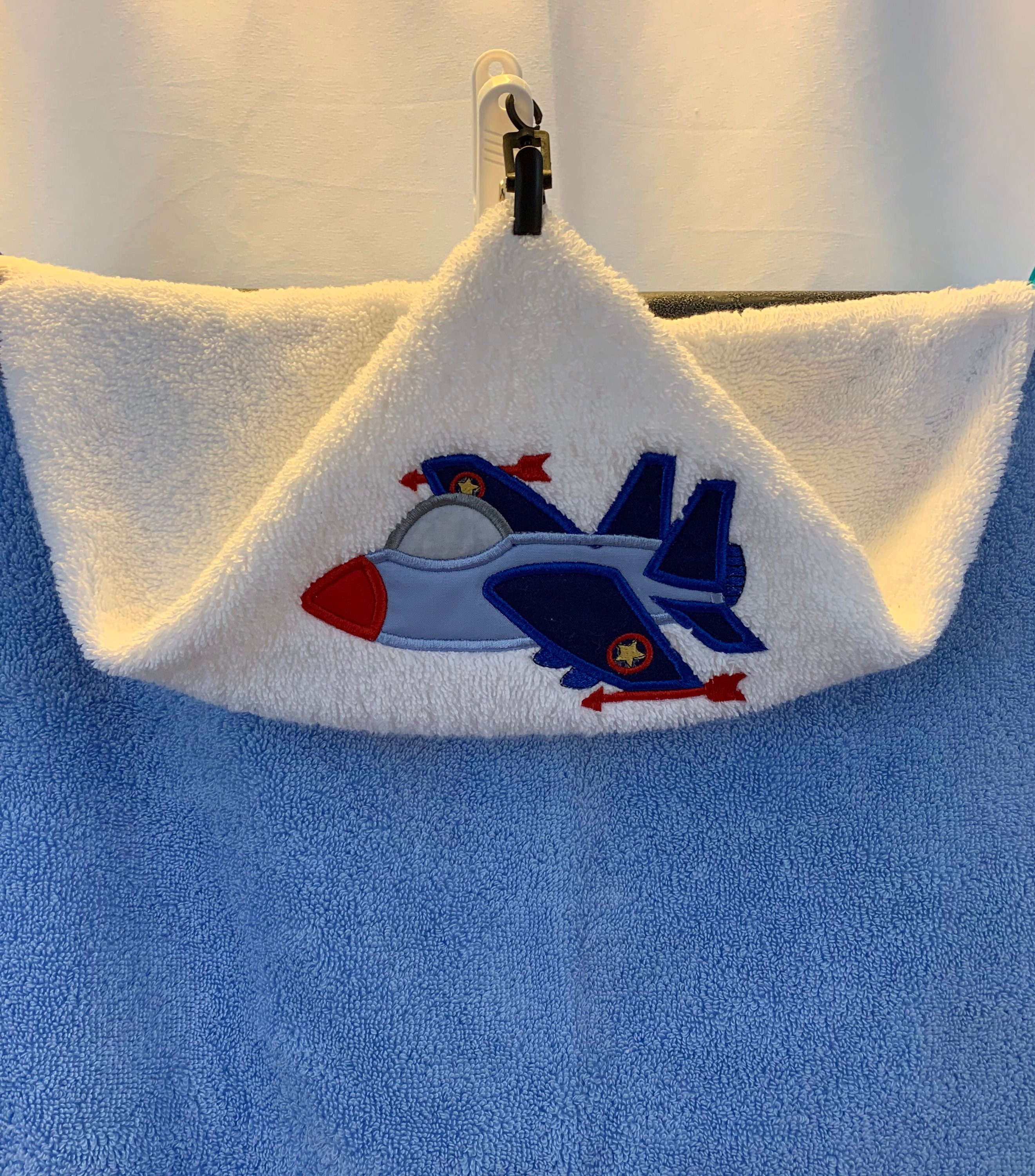 Fighter Jet Plane Hooded Towel for Kids, FREE SHIPPING, Full Size Bath