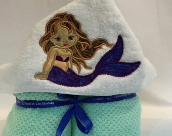Mermaid Hooded Towel for Kids, FREE SHIPPING, Full Size Quick Dry Towel, Kid’s Bath Wrap