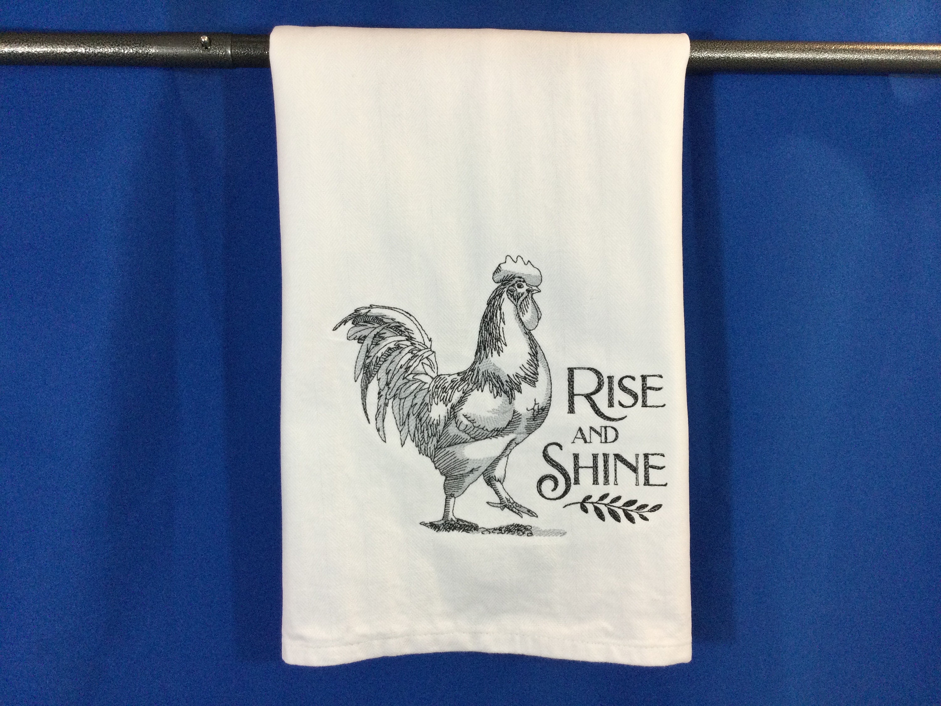 Kitchen Towel - Rise and Shine Rooster Tan towel