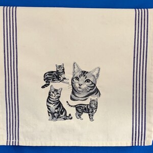 American Shorthair Cat Embroidered Kitchen Towel: Cat Lover Gift