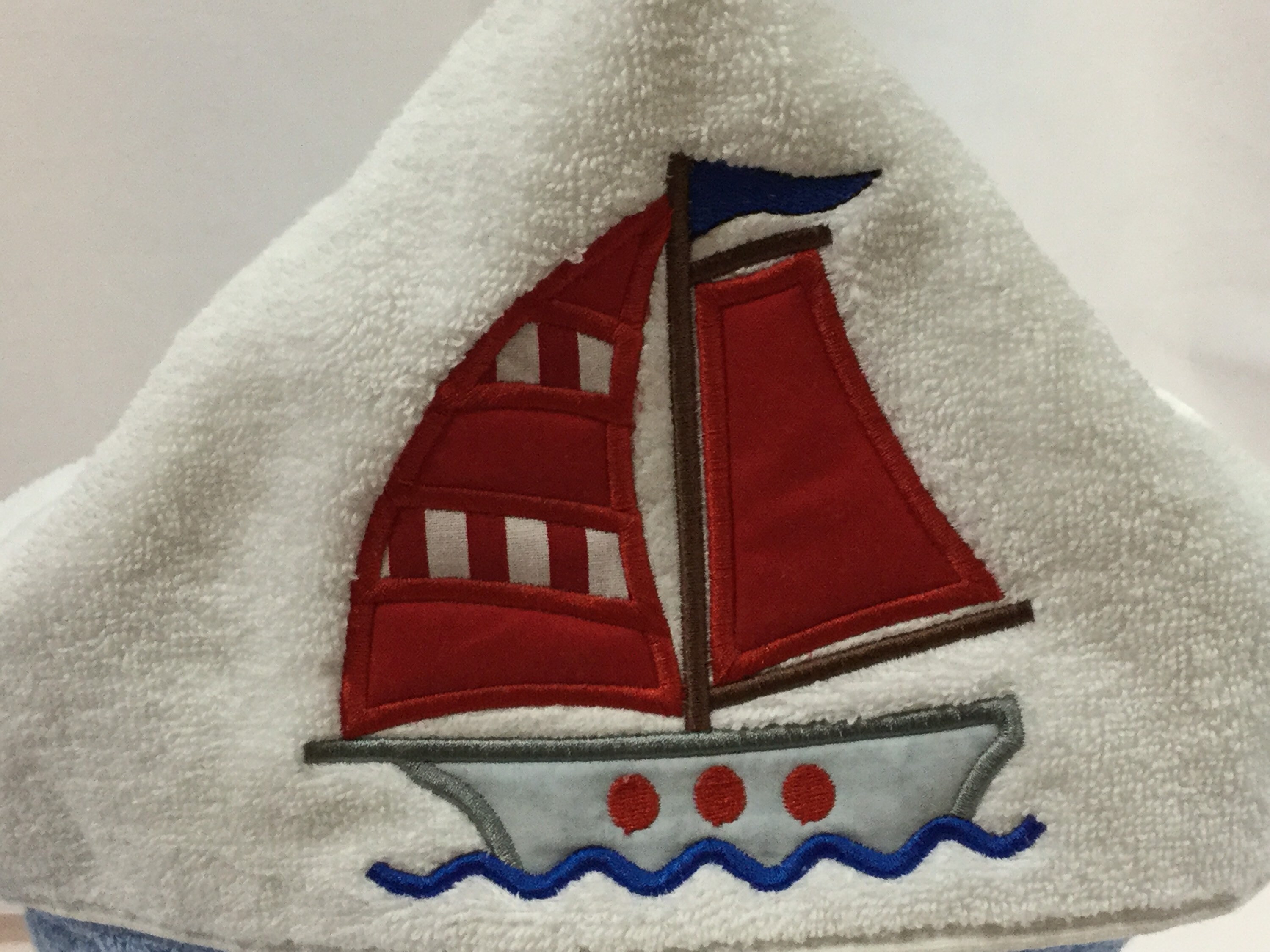 sailboat bath towels